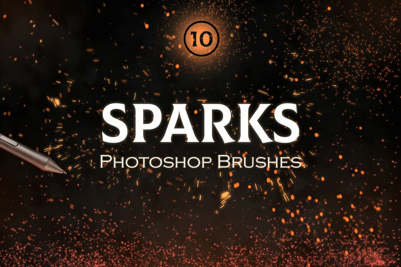 Sparks Photoshop Brushes preview