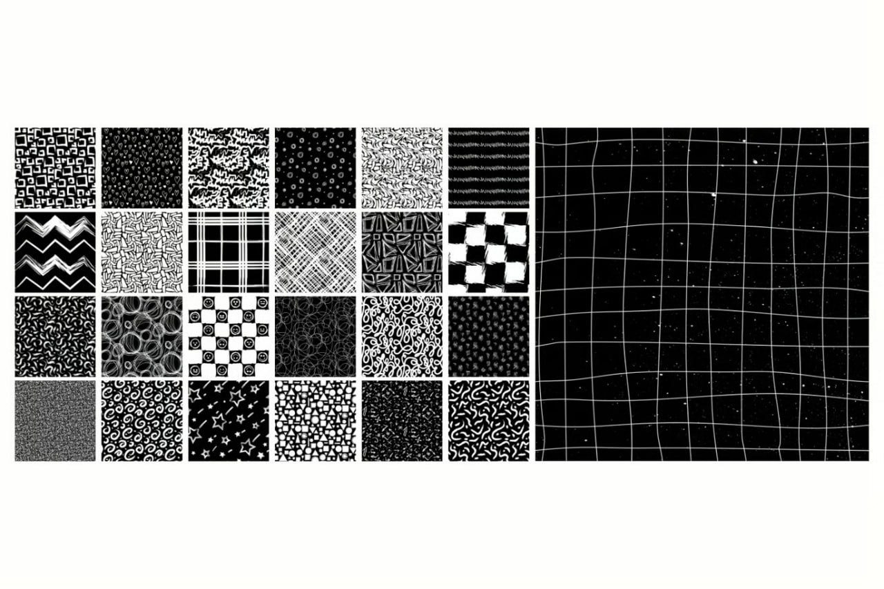 Grunge Monochrome Seamless Patterns preview