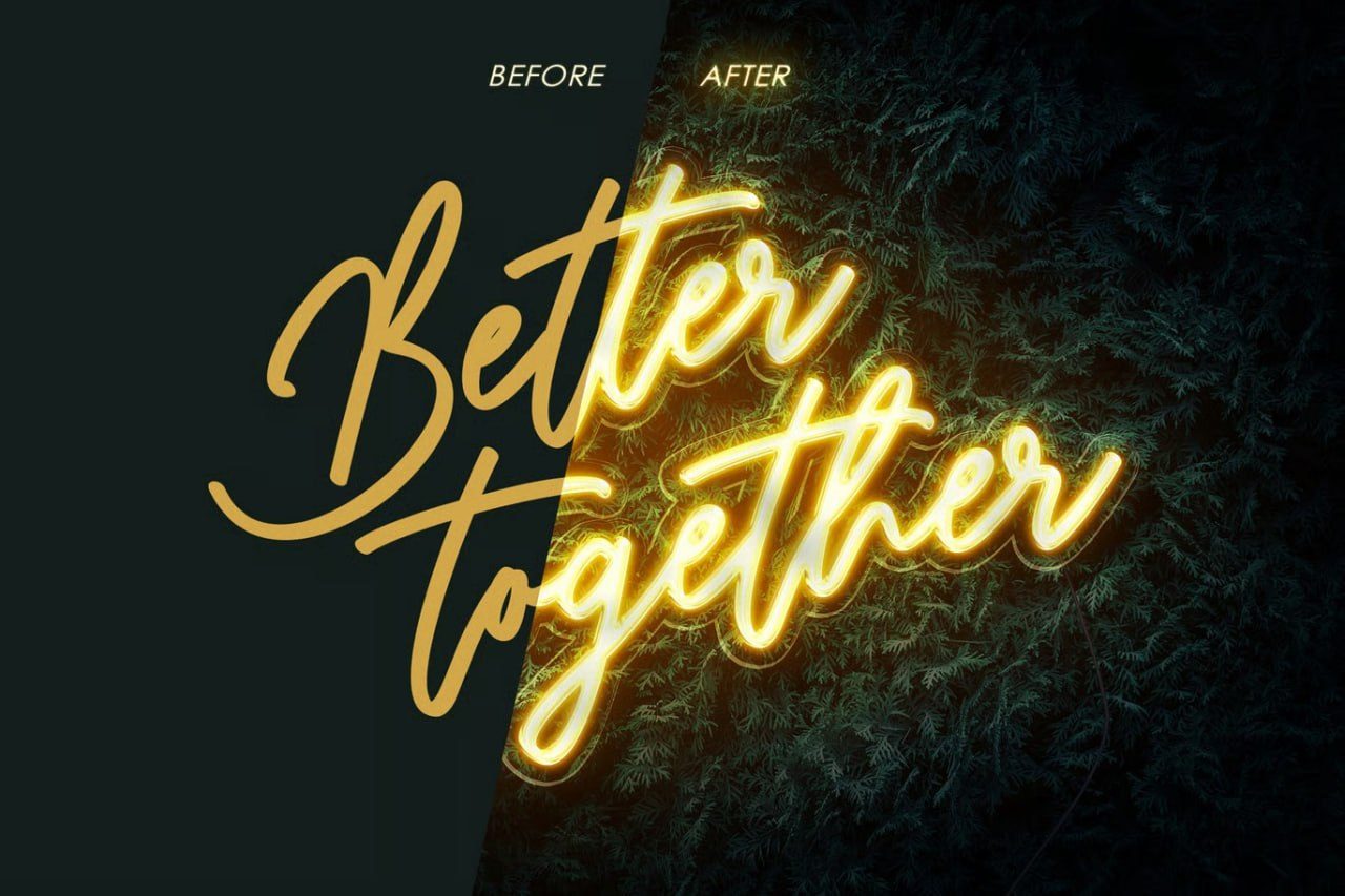 Wedding Neon Sign Text Effect preview