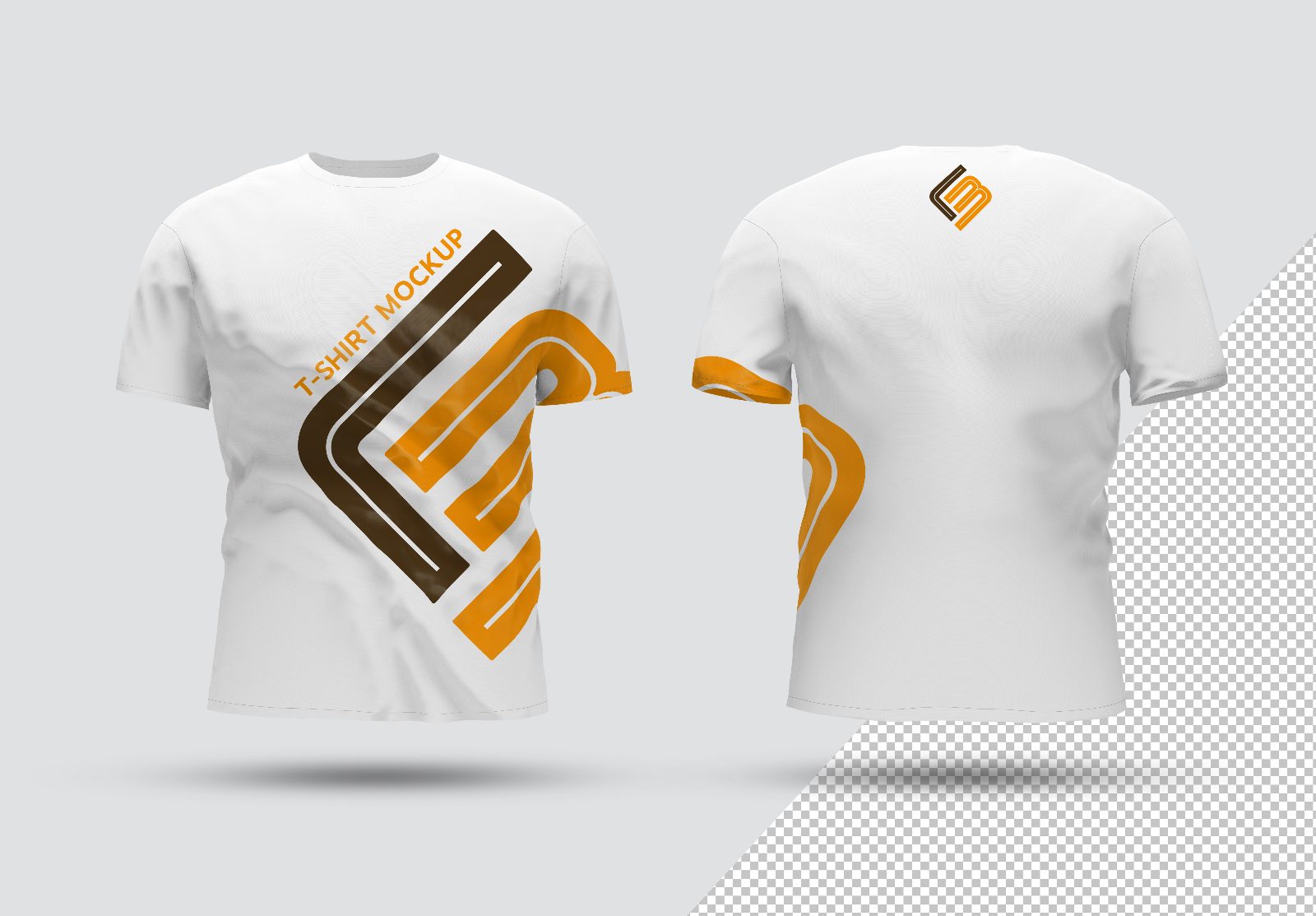 Front-back-isolated-t-shirt-mockup preview