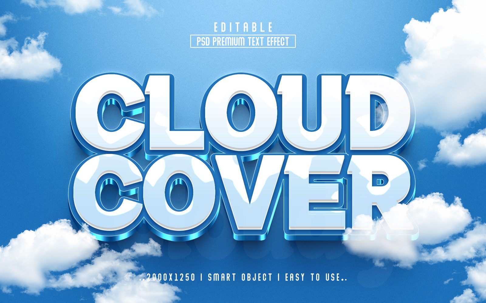cloud-cover-3d-editable-psd-text-effect preview