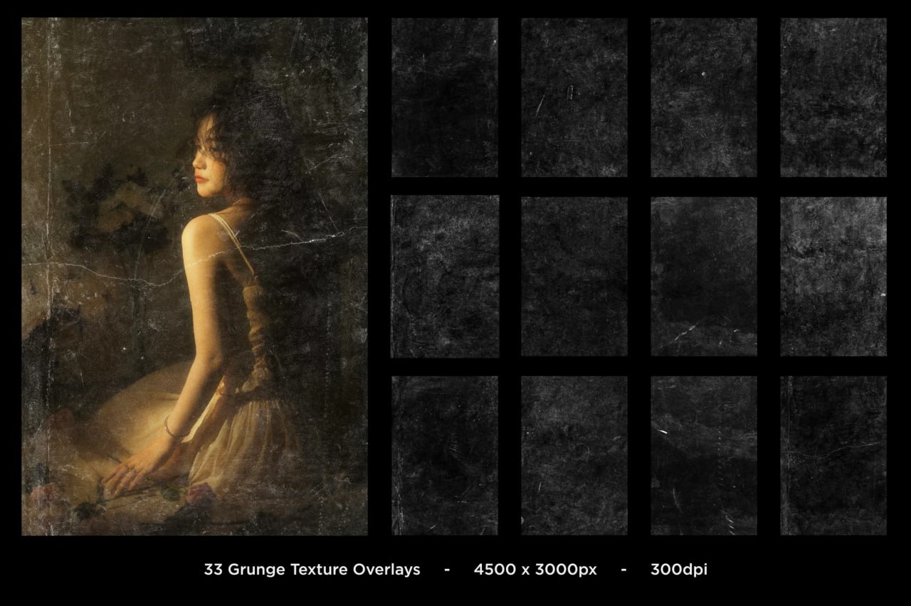 33 Grunge Texture Overlays preview