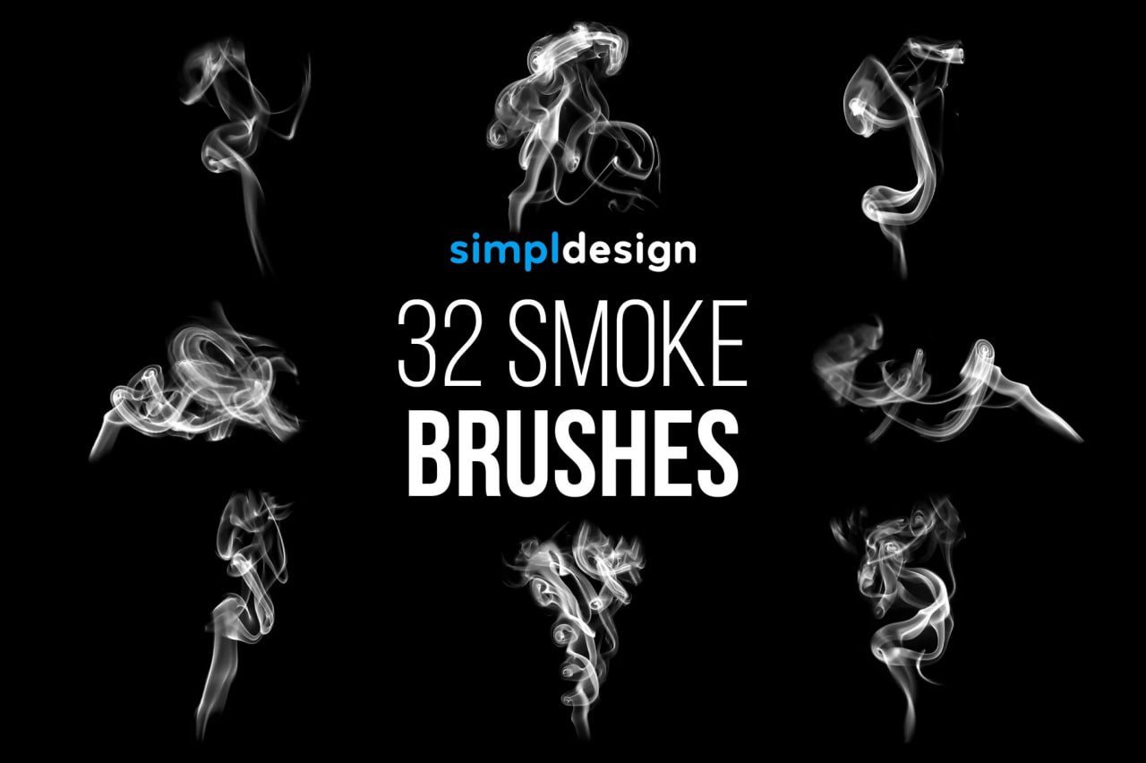 32 Smoke Photoshop Brushes preview