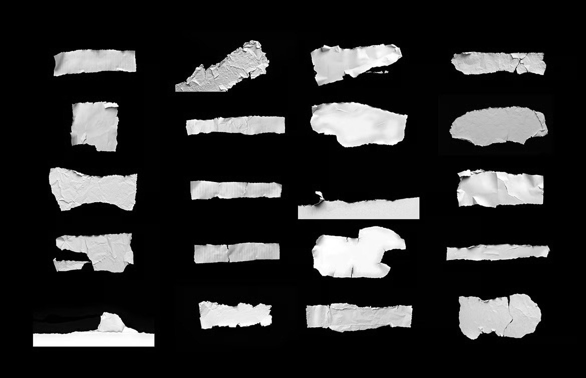 20 Torn Paper Texture Pack preview
