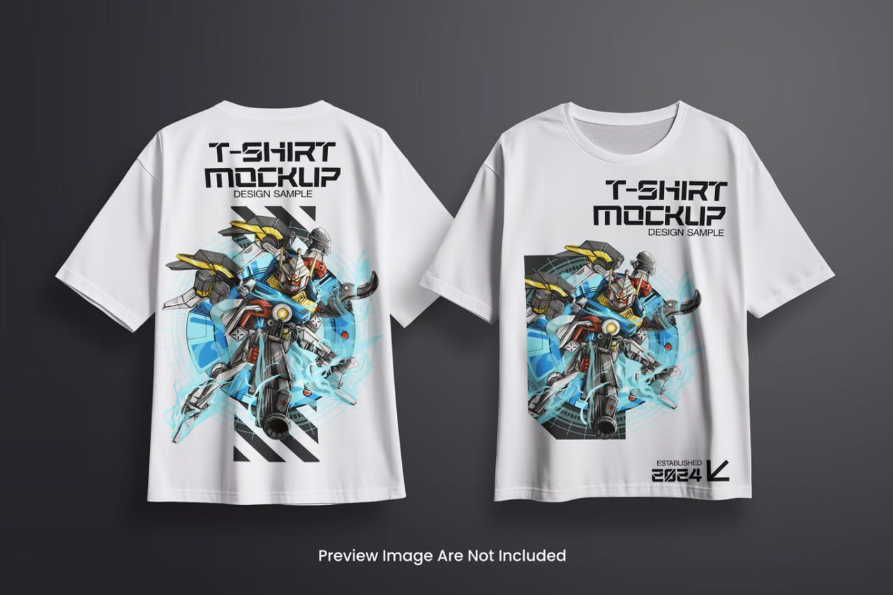 White Oversized-t-shirt-mockup preview