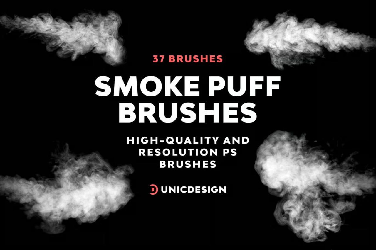 Smoke Puff Photoshop Brushes preview
