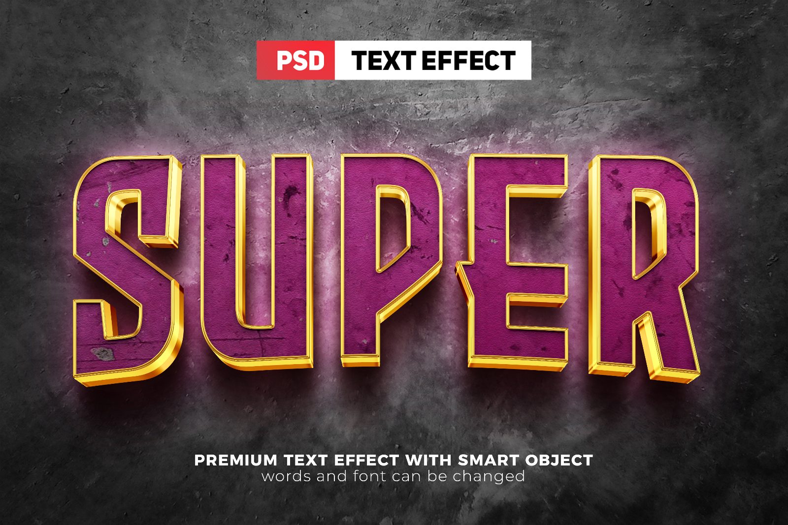super-movies-purple-editable-text-effect preview