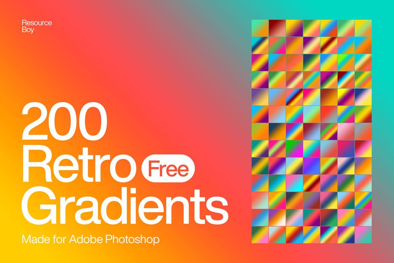 200 Retro Photoshop Gradients preview