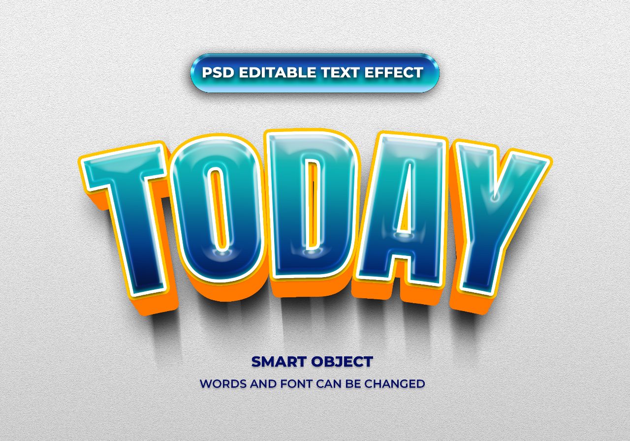 today-3d-editable-text-effect