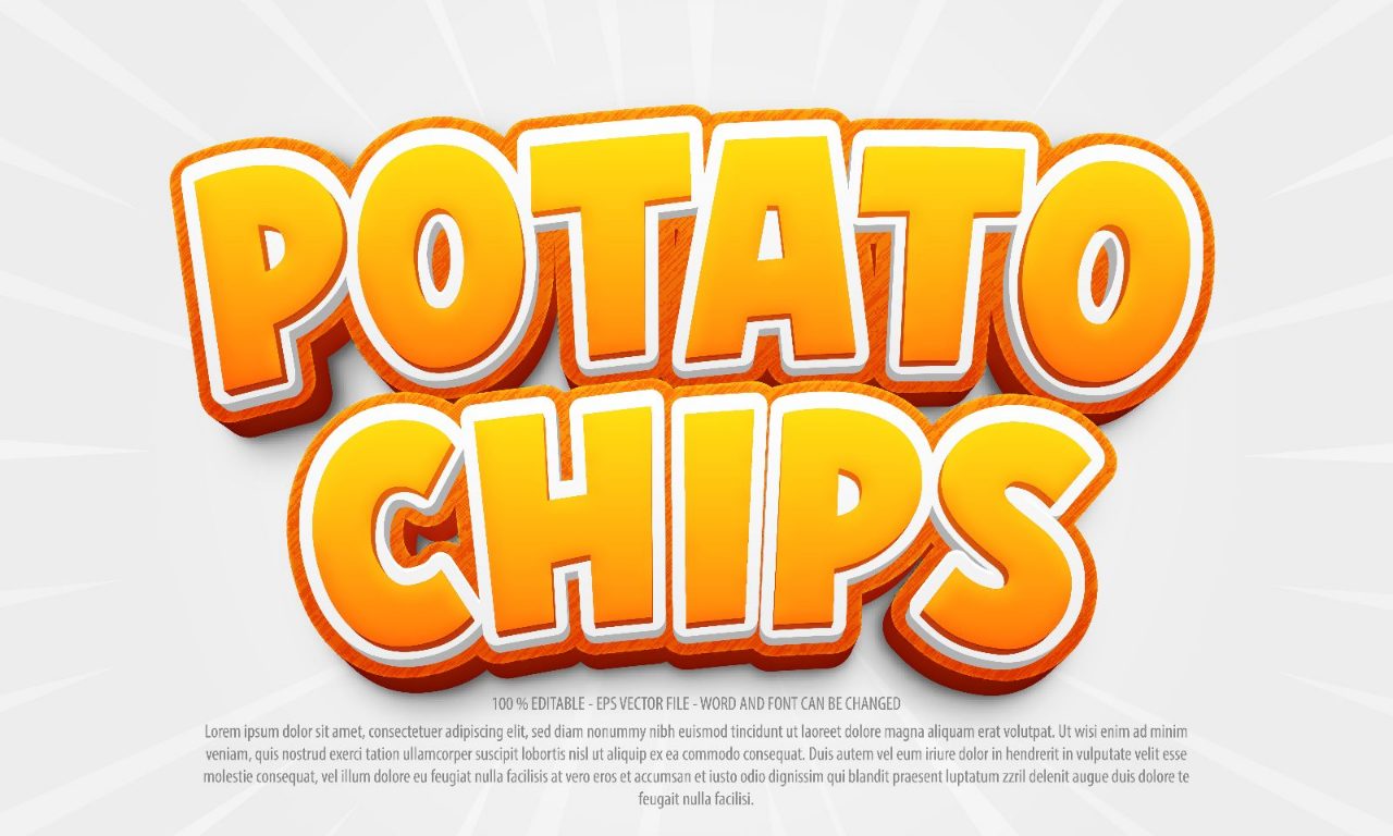 potato-chips-3d-cartoon-editable-text-effect