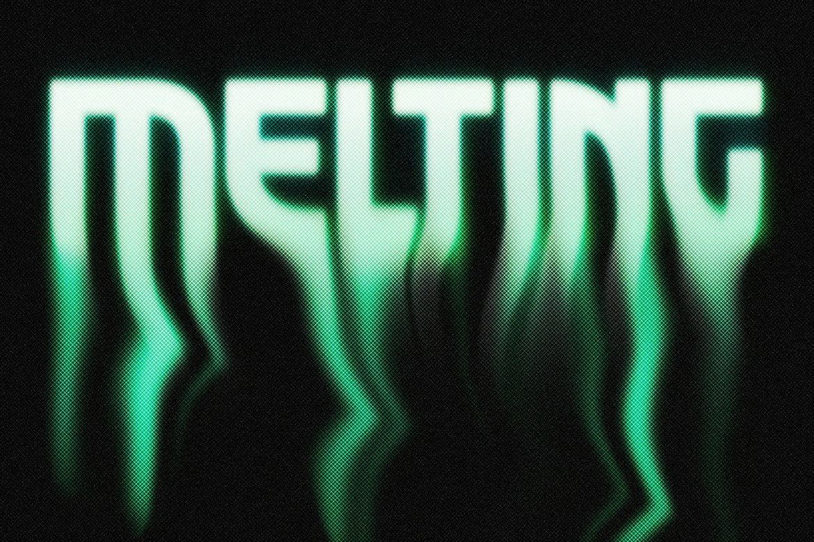 Melting - Distorted Glitch Text Effect