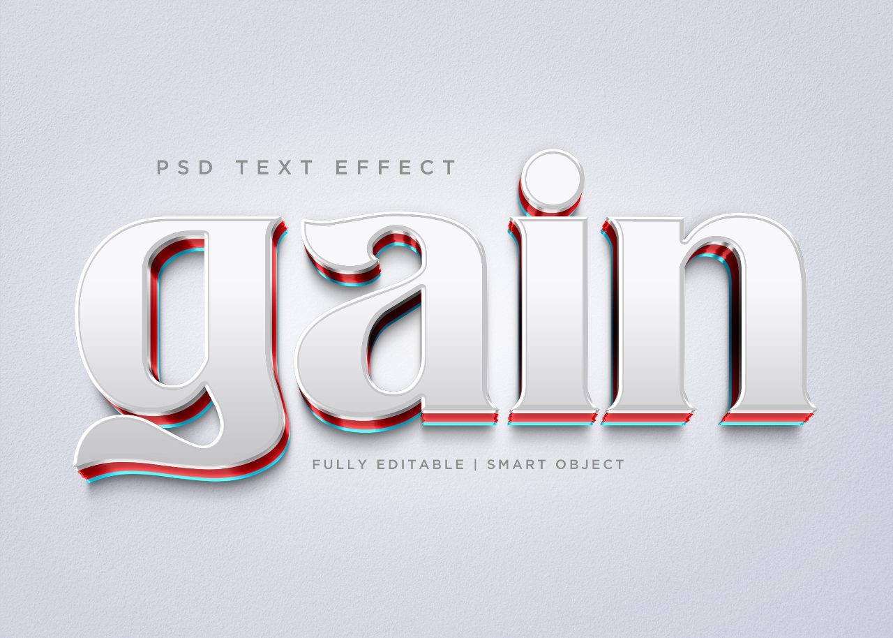 gain-3d-style-text-effect