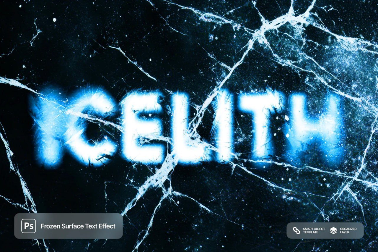 Frozen Surface Text Effect