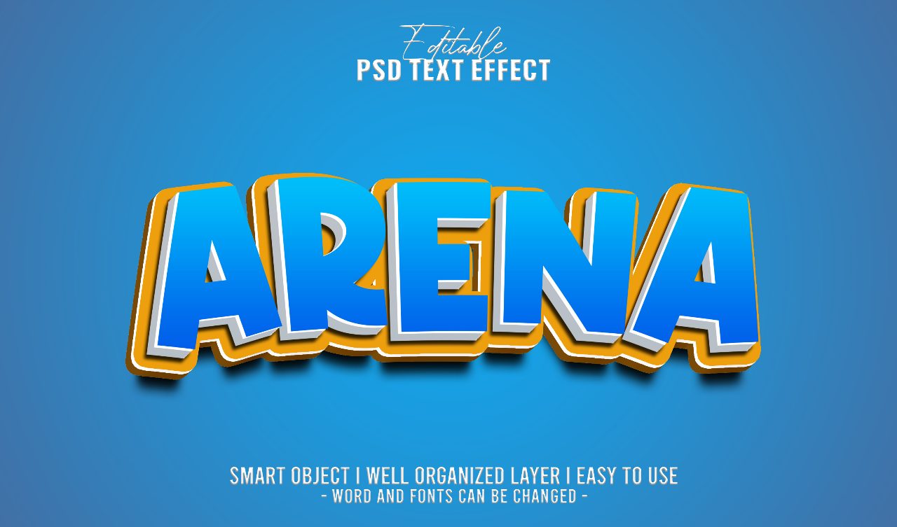 3d-arena-editable-text-effect